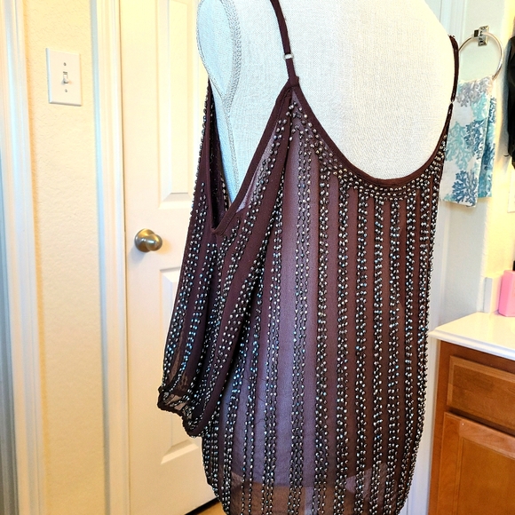 BKE Boutique beaded cold shoulder - Picture 3 of 9